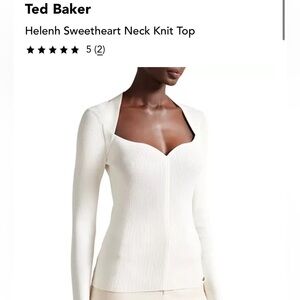 Ted Baker Helenh Sweetheart Neck Knit Top